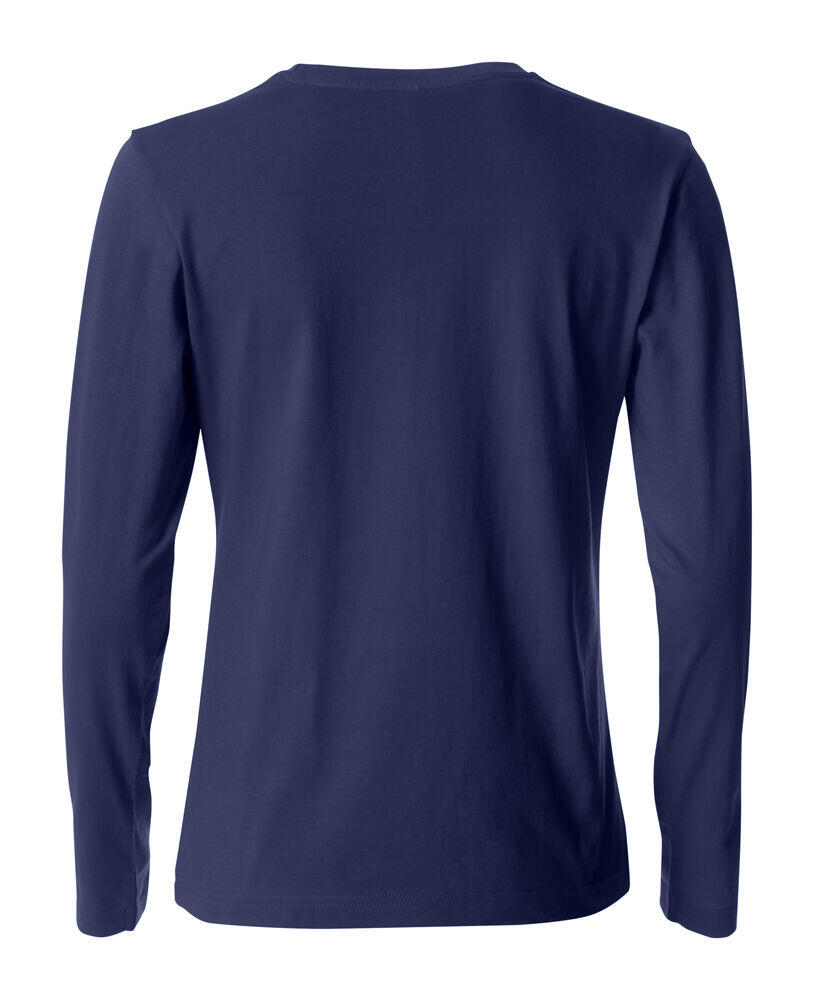 Clique Women's Basic Crew Neck Long Sleeve T-Shirt - Dark Navy 2/5