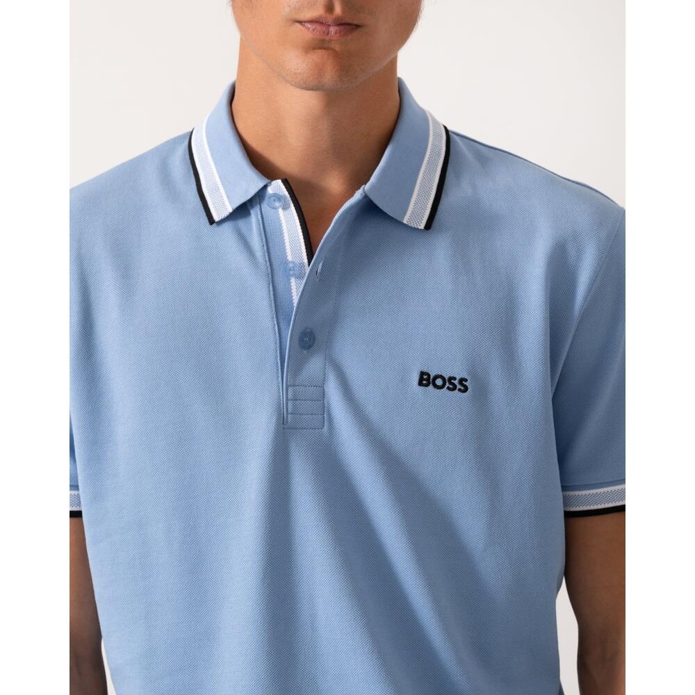 Mens Training Polo Shirt Contrast Logo Paddy 3/4