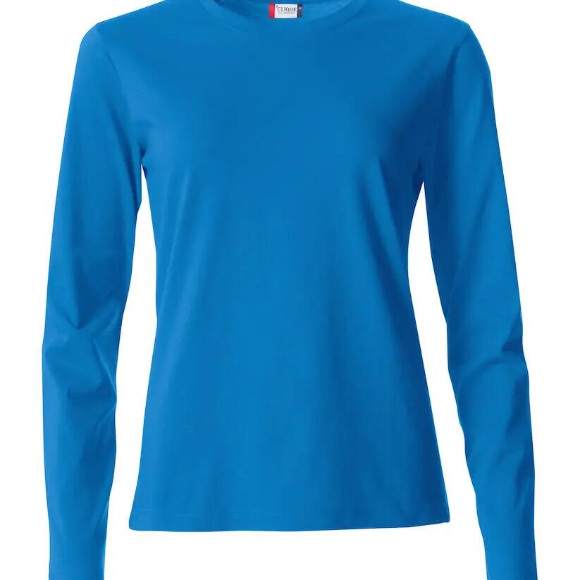 Clique Women's Basic Crew Neck Long Sleeve T-Shirt - Royal Blue