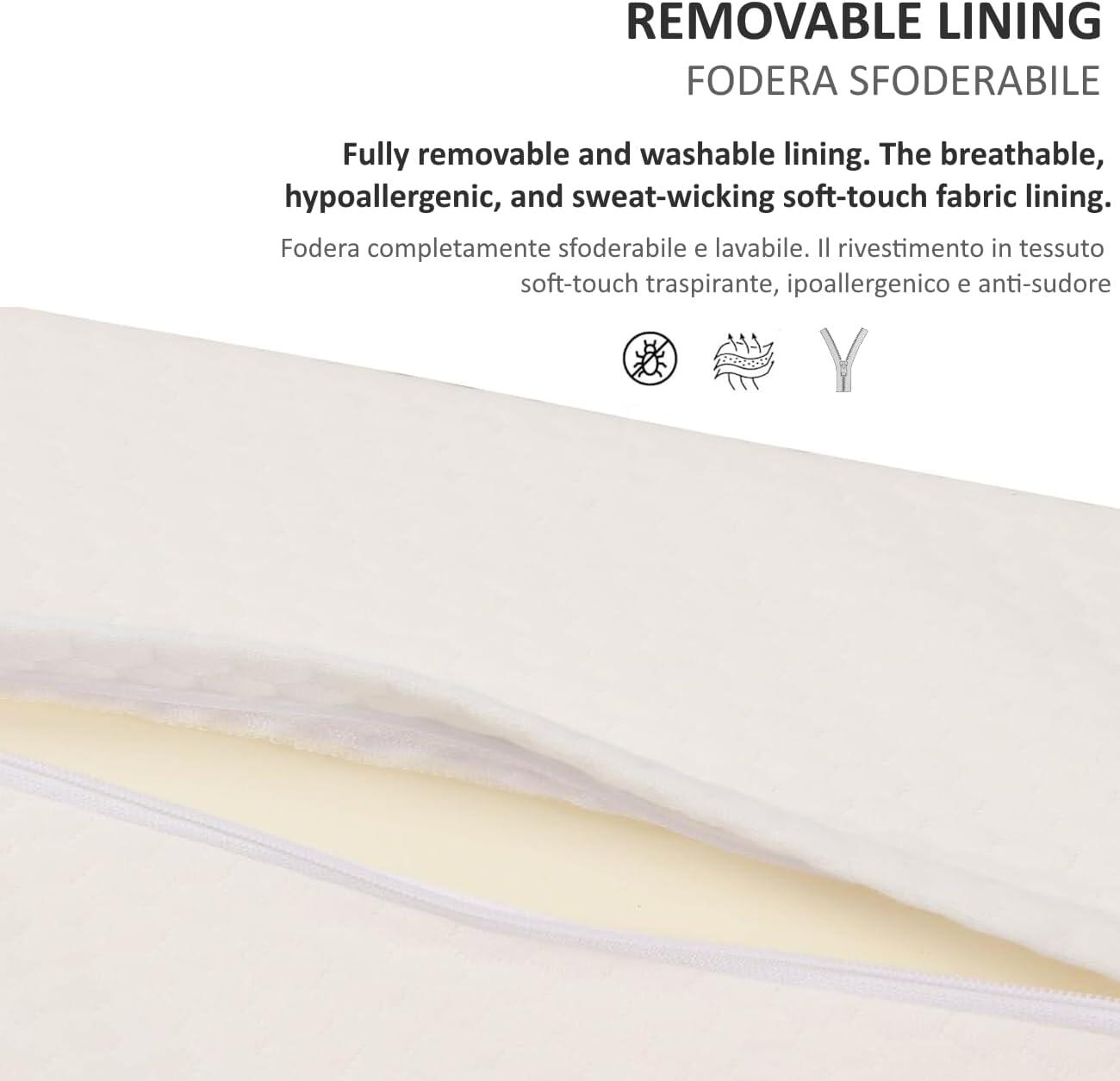 Cuscino Cervicale Memory Foam 30 × 50 cm - Ergonomico Ortopedico FF 4/5