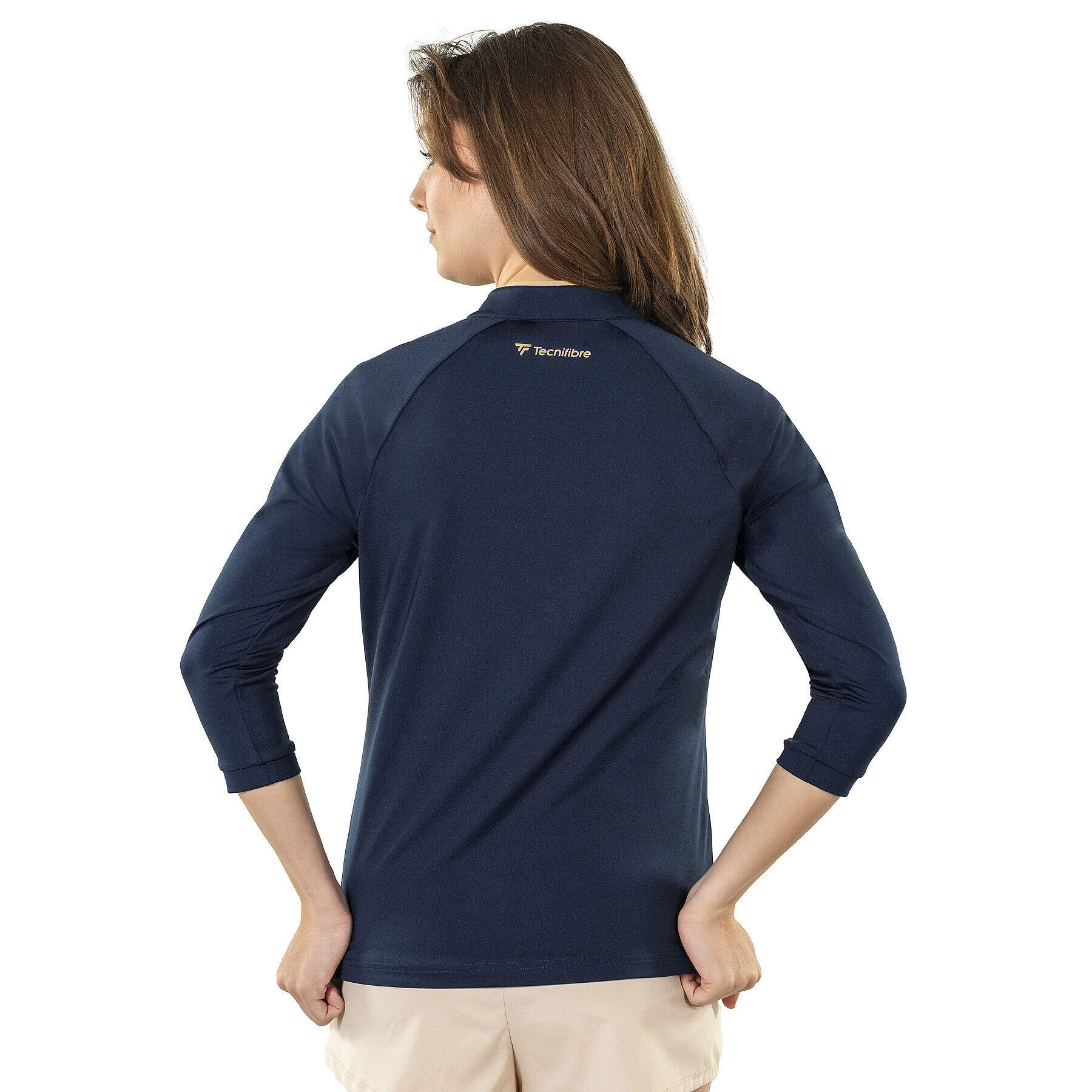 Maglia da allenamento 3/4 Zip donna Tecnifibre Thermo 3/5