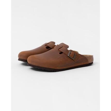 Unisex muły Birkenstock Boston brązowe regular 1028179