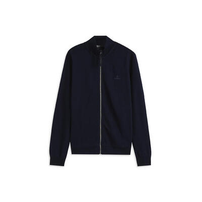 Felpa uomo in cotone con zip e collo alto