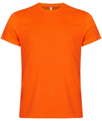 T-shirt van clique - heren - klassieke moderne pasvorm - hi vis oranje