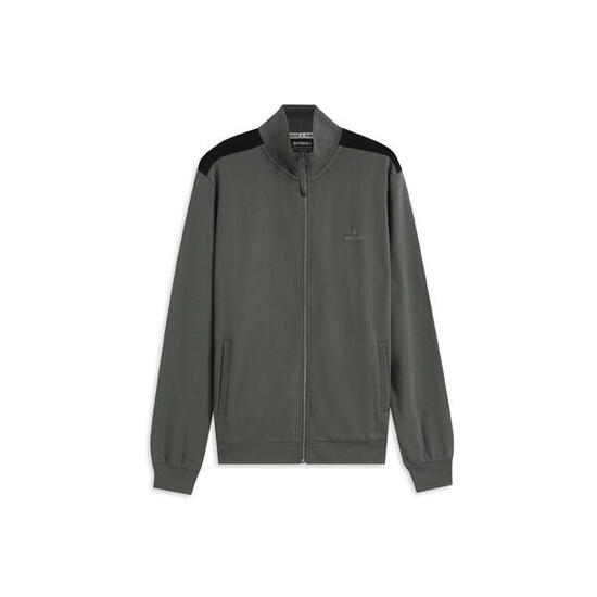 Felpa uomo con collo alto e inserti a contrasto