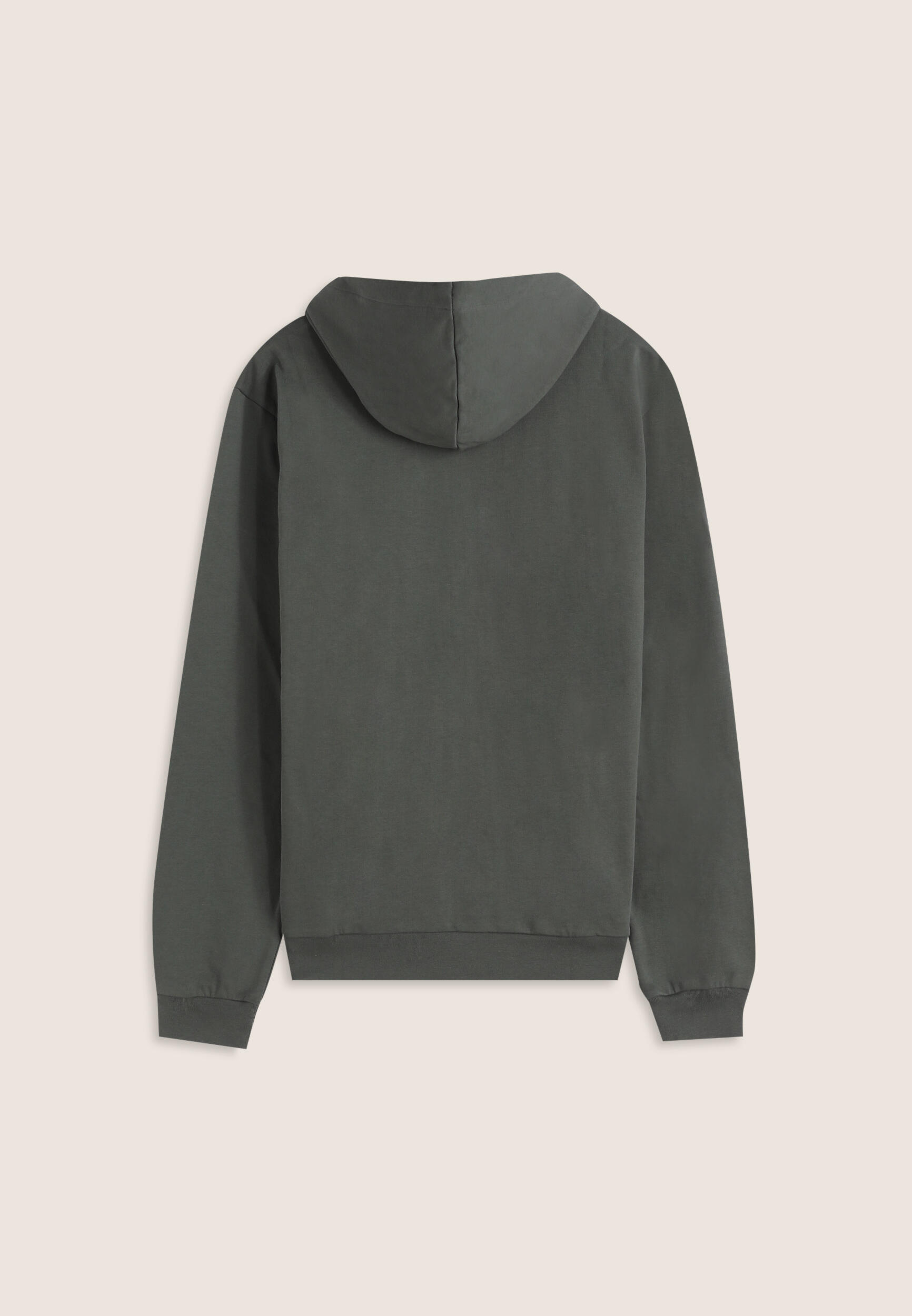 Felpa uomo in cotone con zip e cappuccio 2/3