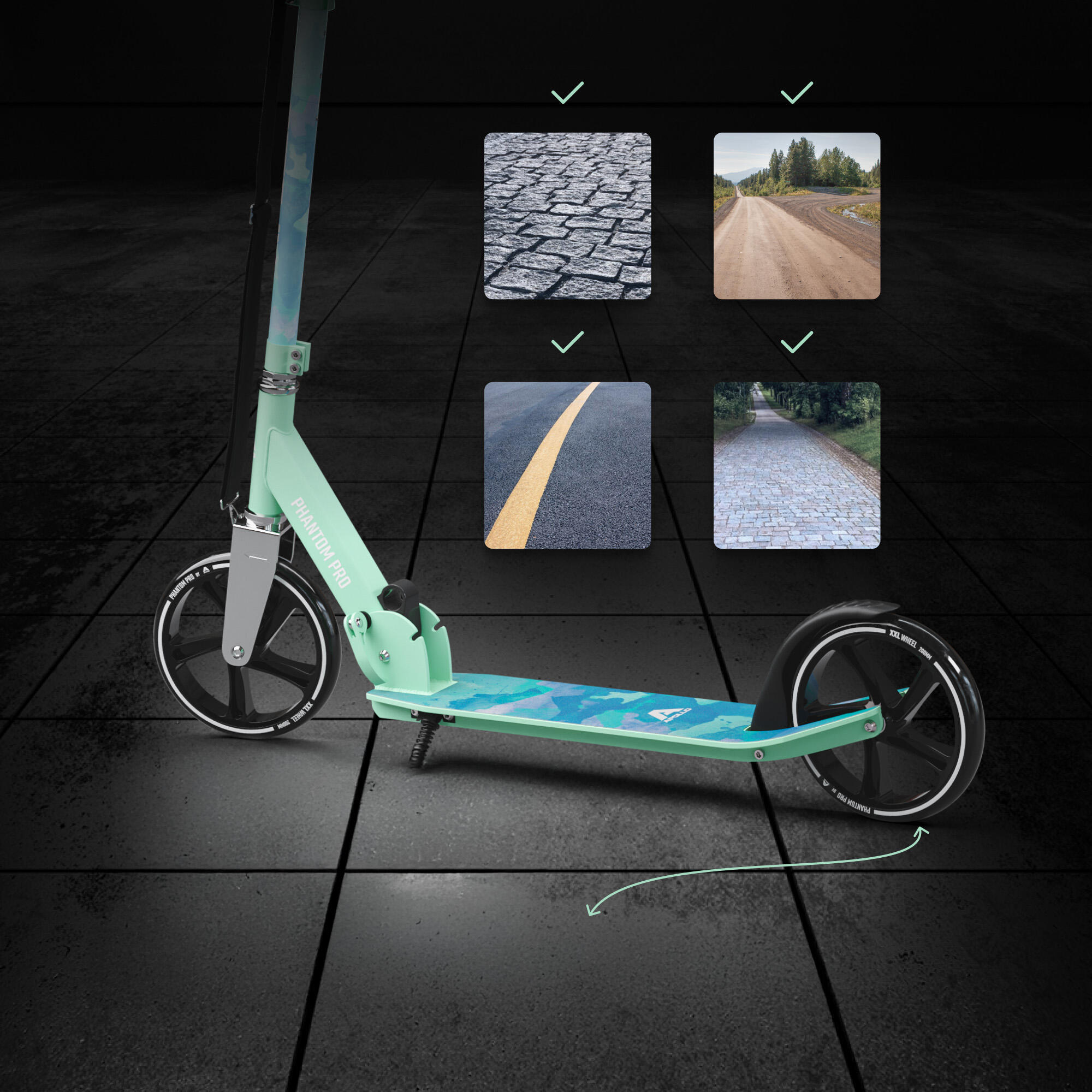 Apollo City Scooter Phantom – foldable children's scooter with 200 mm wheels 4/6