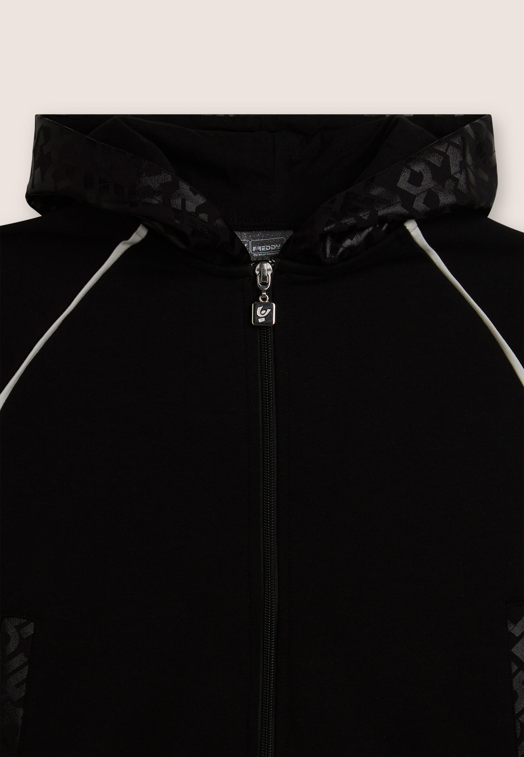 Sweat-shirt pour fille avec fermeture à glissière et capuche avec détails griffé 3/3