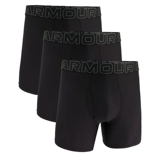 Boxershort Herren 3er Pack Figurbetont-UA PERFORMANCE TECH MESH -SOLID 6 IN 3PK