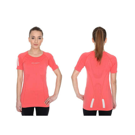 Koszulka damska krótki rękaw Brubeck Athletic koralowy S SS11080
