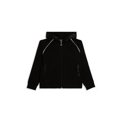 Sweat-shirt pour fille avec fermeture à glissière et capuche avec détails griffé