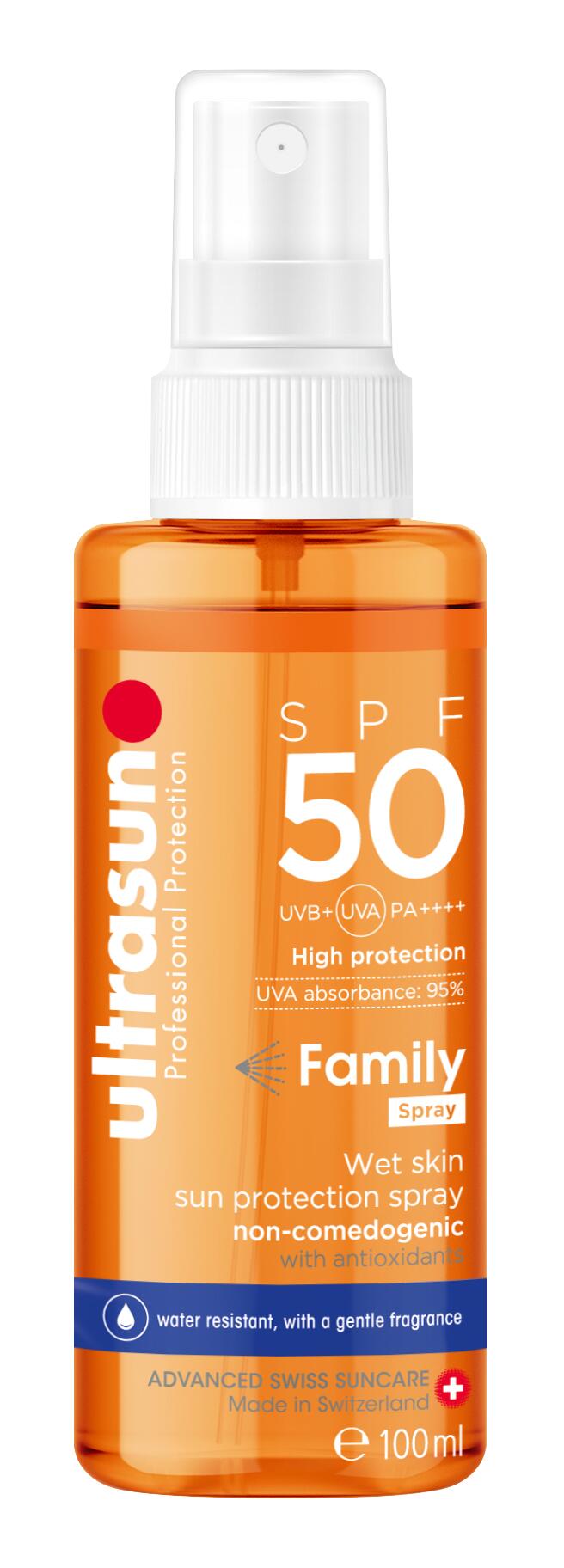 ULTRASUN Ultrasun – Family Wet Skin Spray SPF50 100ml