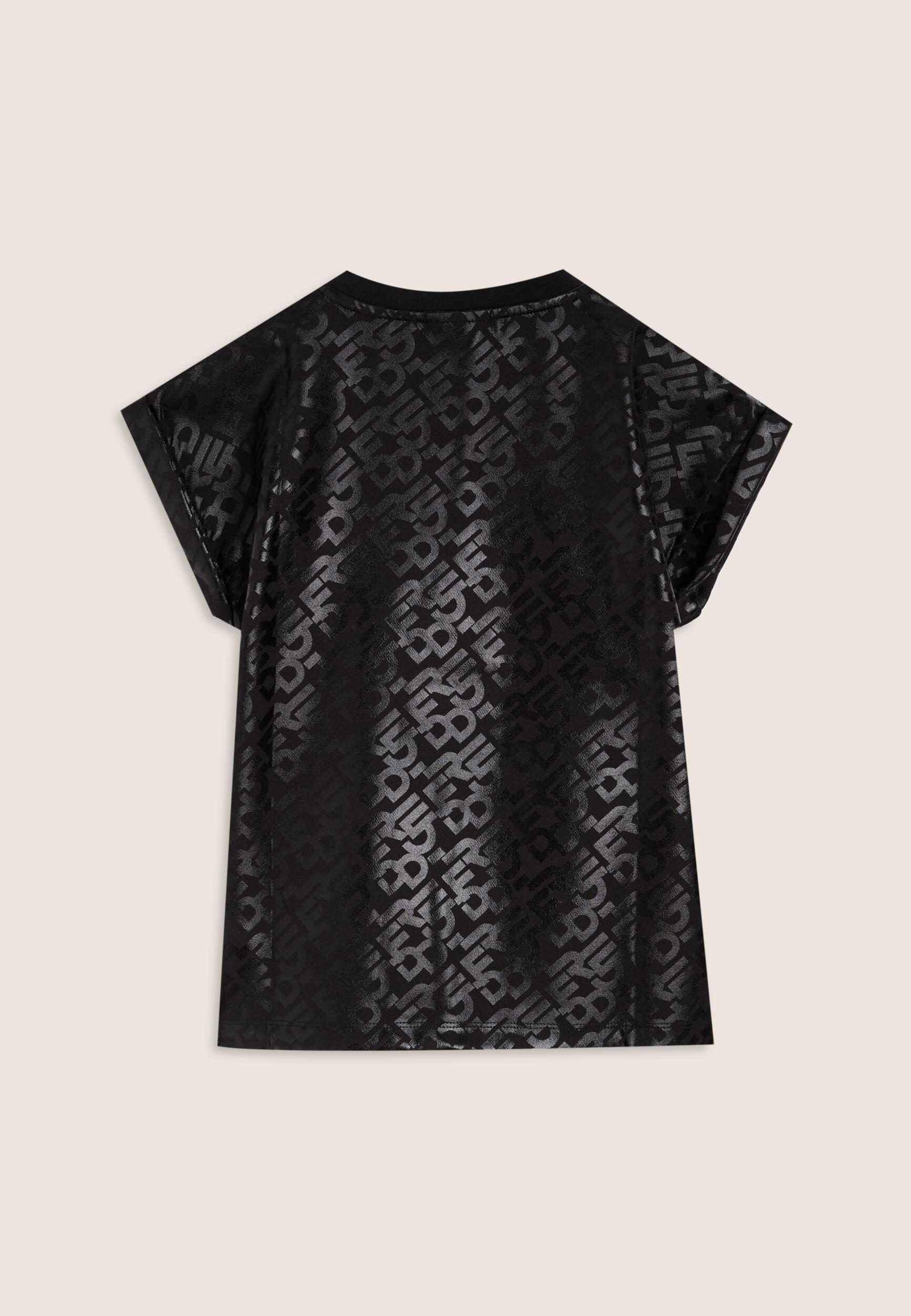 T-shirt bambina con stampa lucida e maniche raglan 2/3