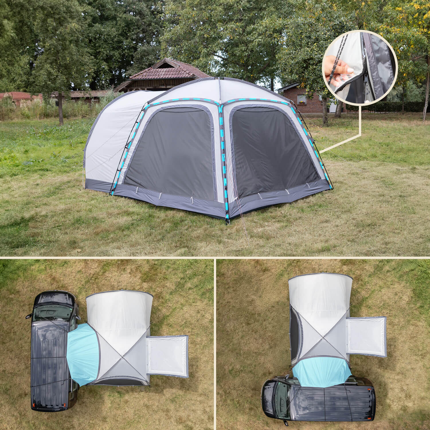 Tente dôme Pitea 4 Flex Protect Set avec sas VAN - 4 personnes - Sol cousu 3/7
