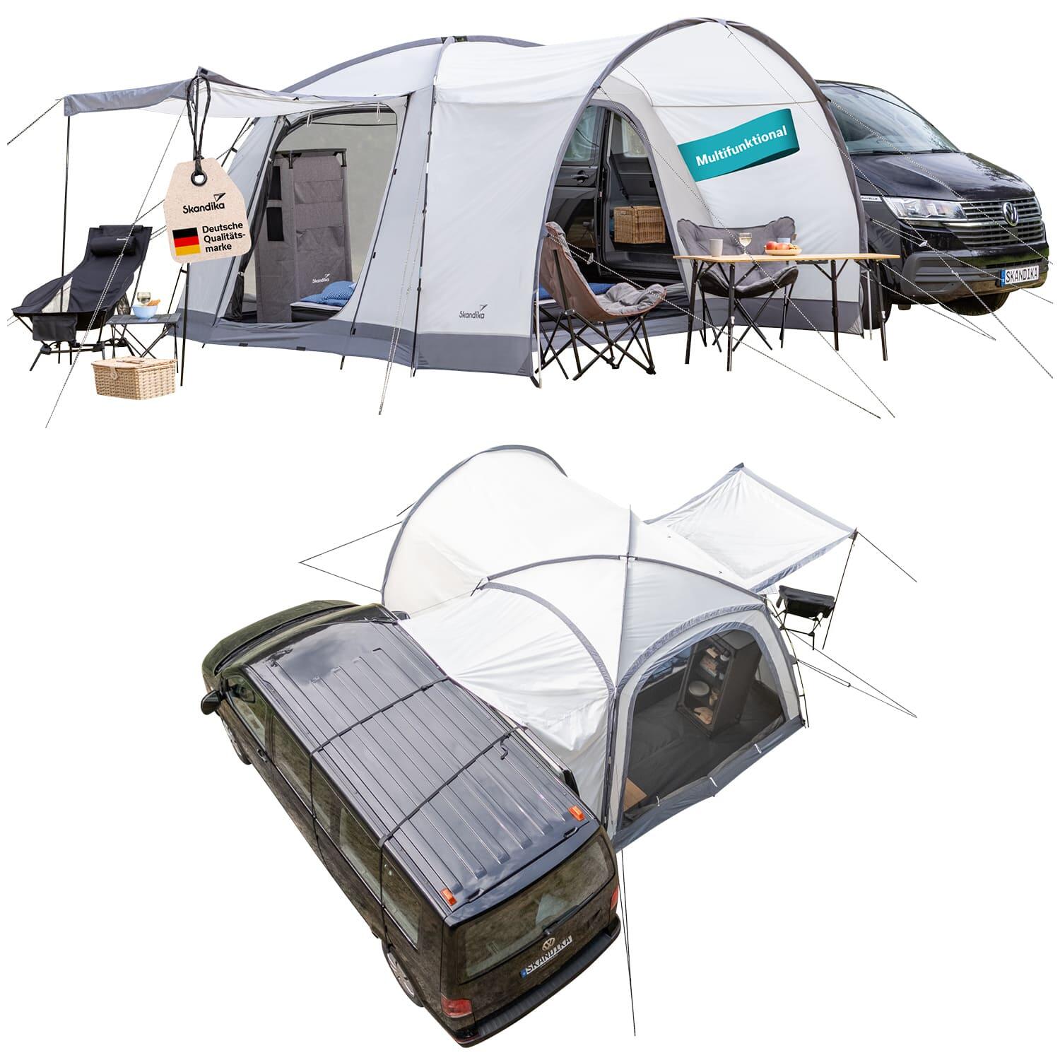 Skandika - Tente Dôme Pitea 4 Flex Protect Set Avec Sas Van - 4 Personnes - Sol Cousu - Tente - Gris - 4 Places - Decathlon