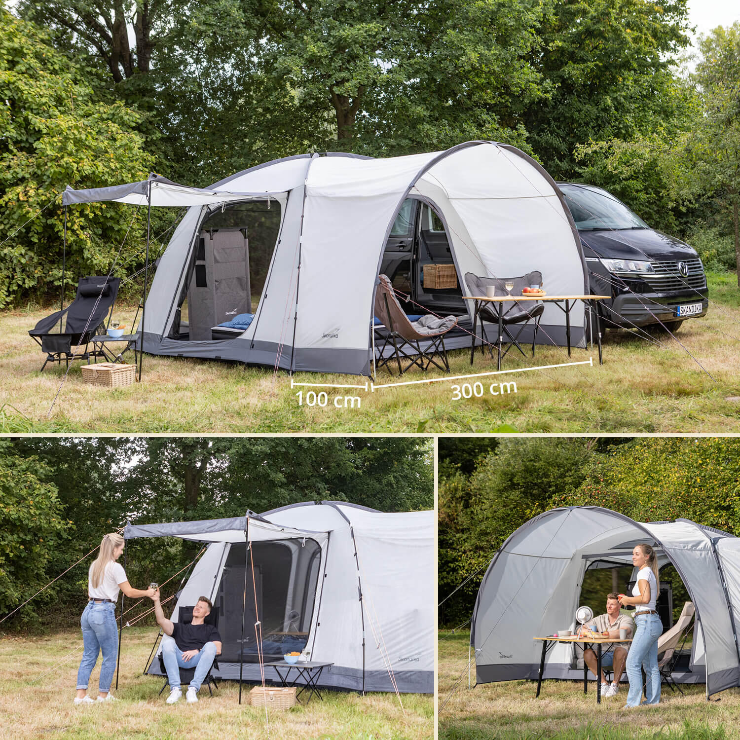 Tente dôme Pitea 4 Flex Protect Set avec sas VAN - 4 personnes - Sol cousu 6/7