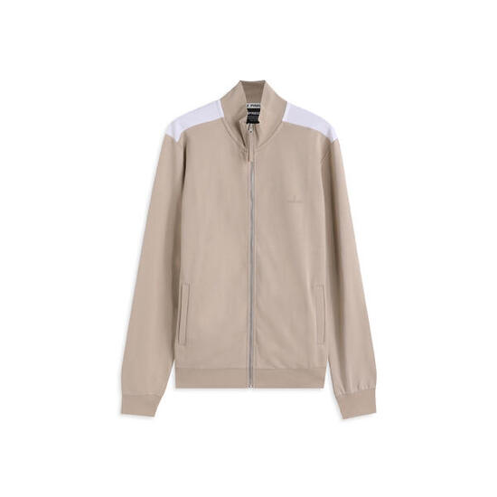 Felpa uomo con collo alto e inserti a contrasto