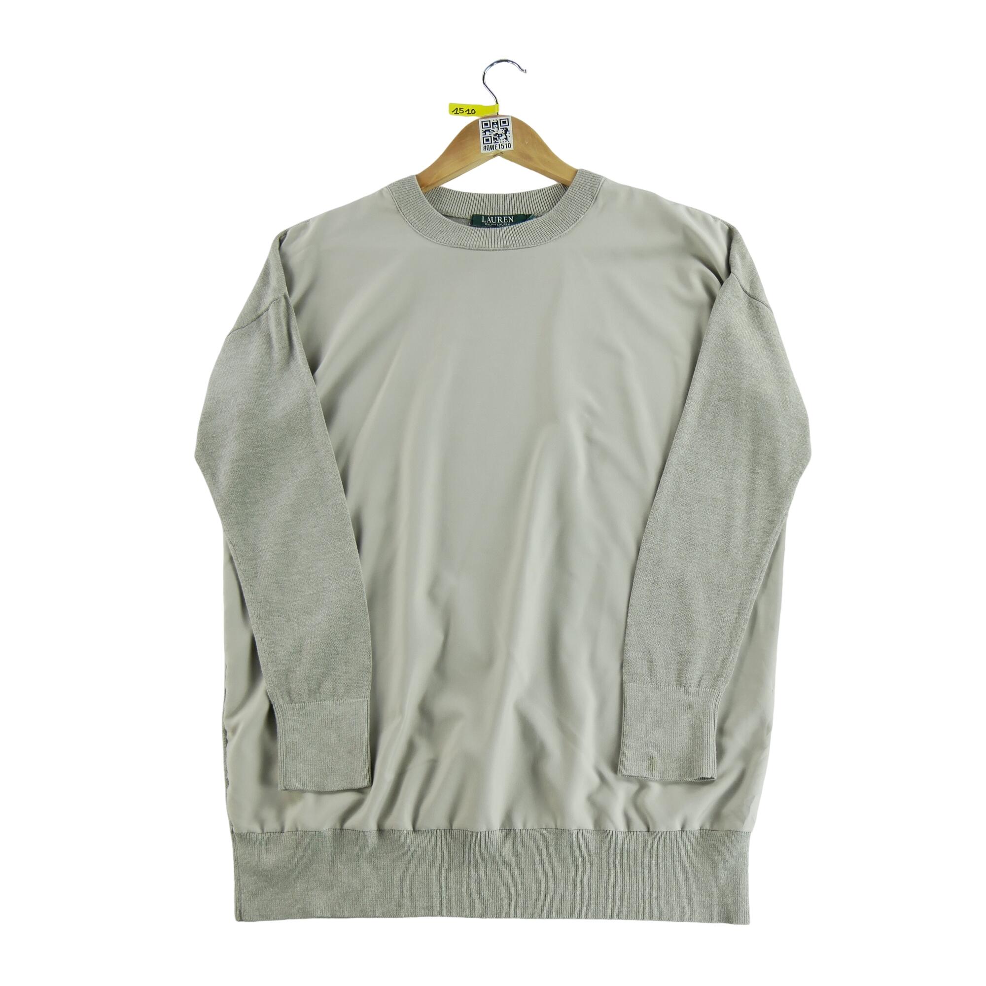 RALPH LAUREN Reconditionné - Pull Femme en soie Gris - Bon État