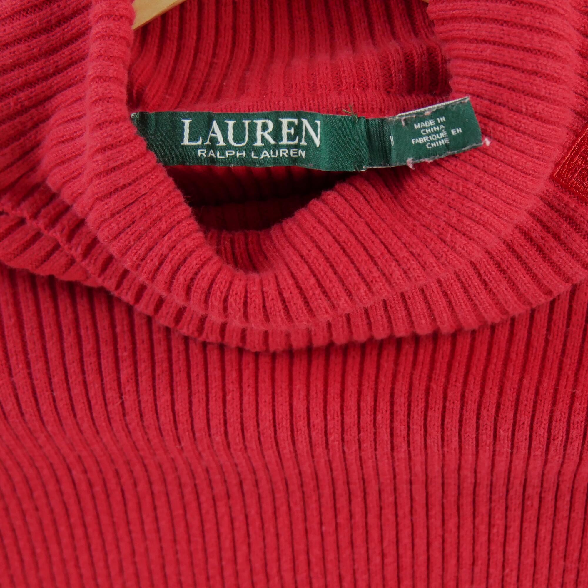 Reconditionné - Pull Femme col roulé Rouge - Bon État 7/7
