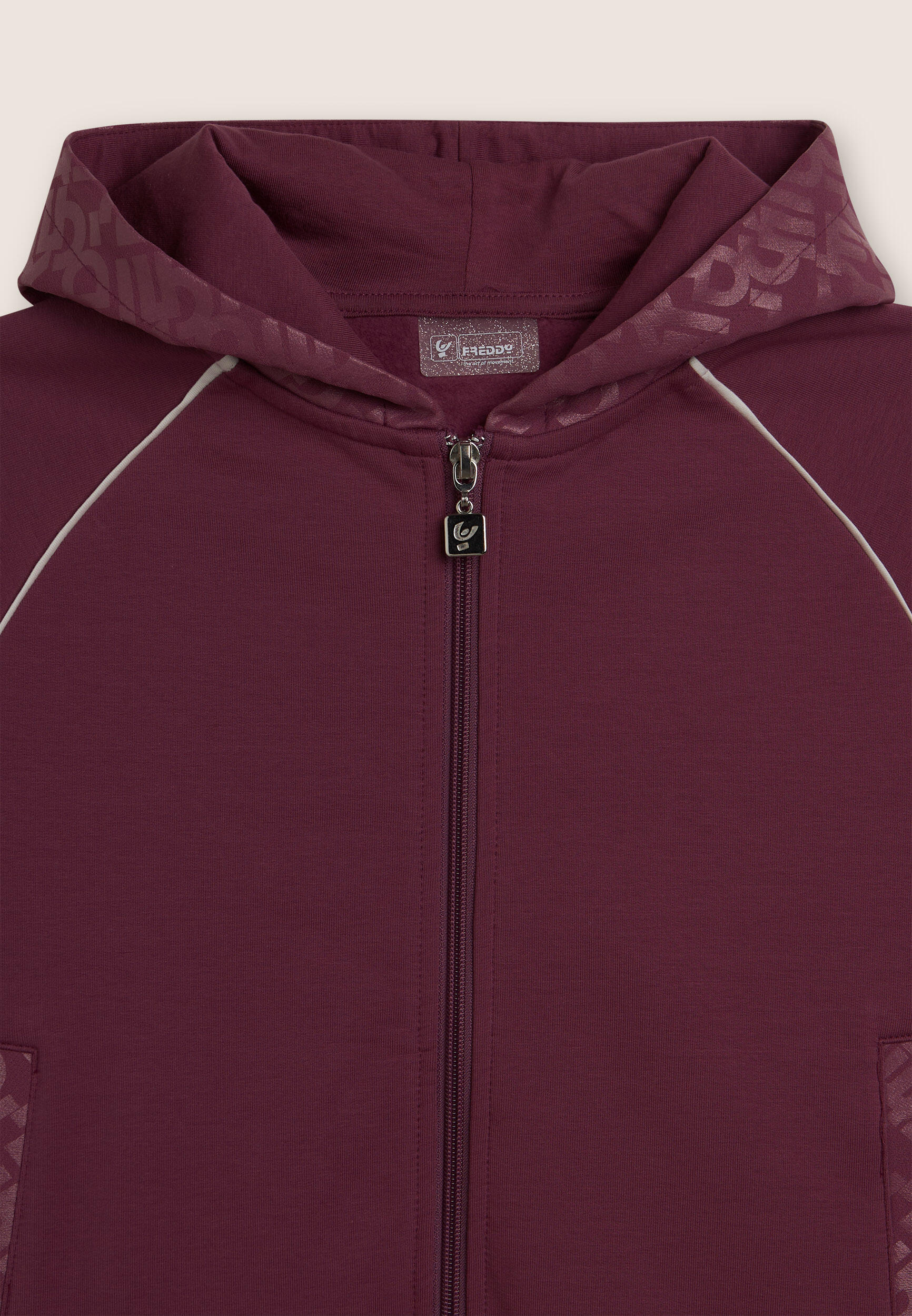Sweat-shirt pour fille avec fermeture à glissière et capuche avec détails griffé 3/3