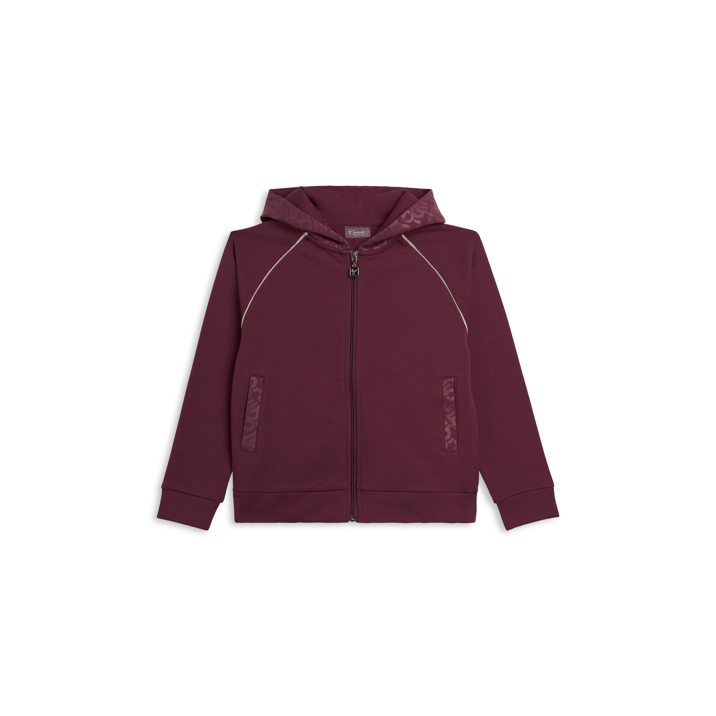 Freddy - Sweat-shirt Pour Fille Avec Fermeture À Glissière Et Capuche Avec Détails Griffé - Sweat Zippé - Violet - Decathlon