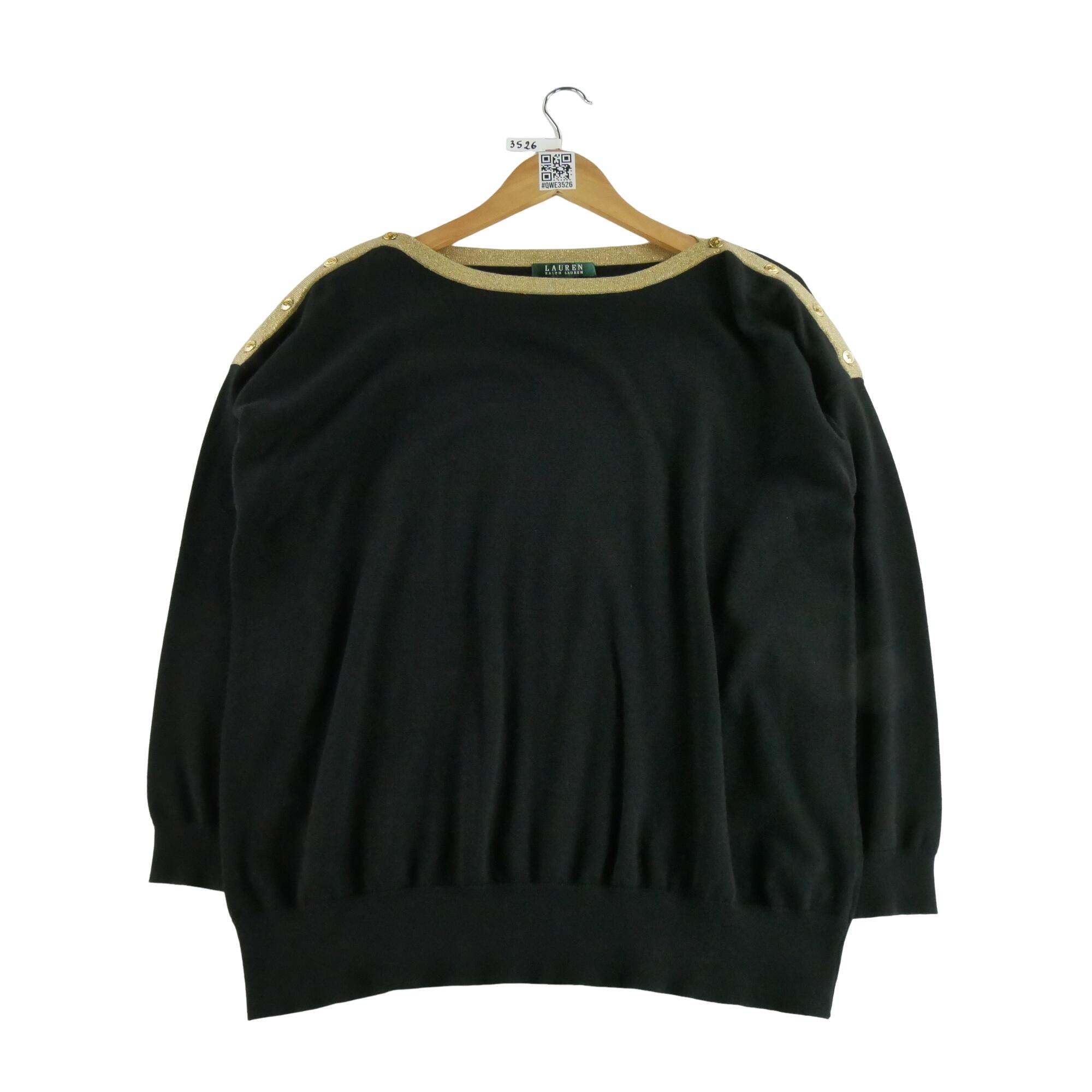 RALPH LAUREN Reconditionné - Pull Femme Noir - Excellent