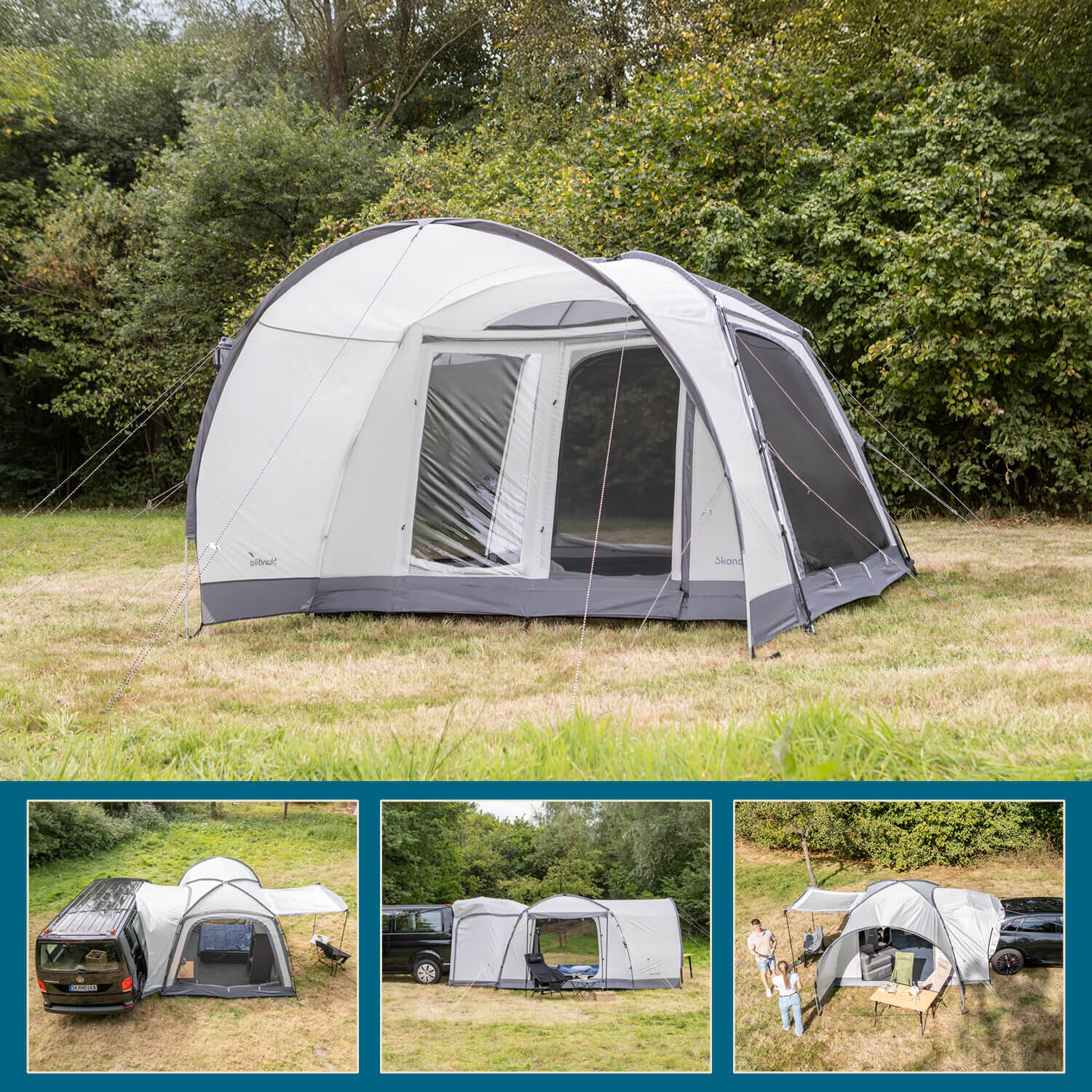 Tenda da campeggio a cupola Pitea 4 Flex Protect - 4 persone - pavimento cucito 2/7