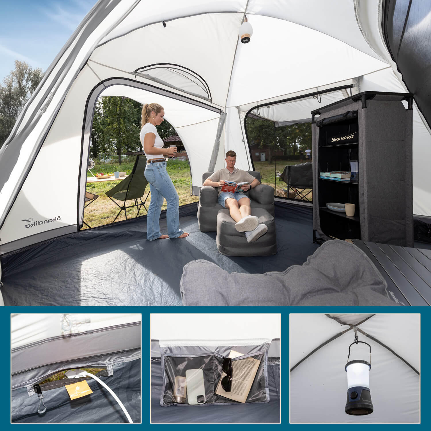 Tenda da campeggio a cupola Pitea 4 Flex Protect - 4 persone - pavimento cucito 4/7