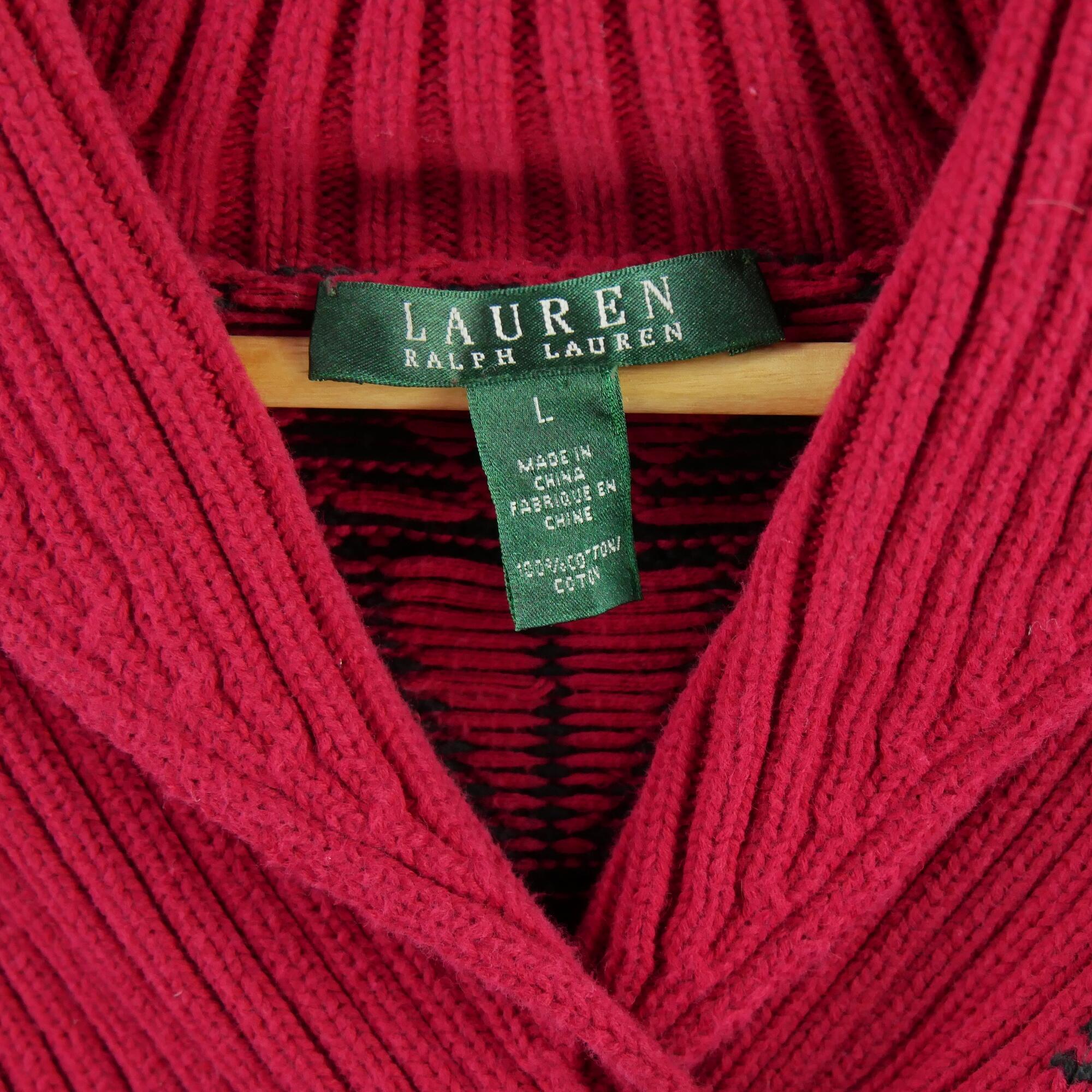 Reconditionné - Pull Femme Rouge - Très Bon État 5/6