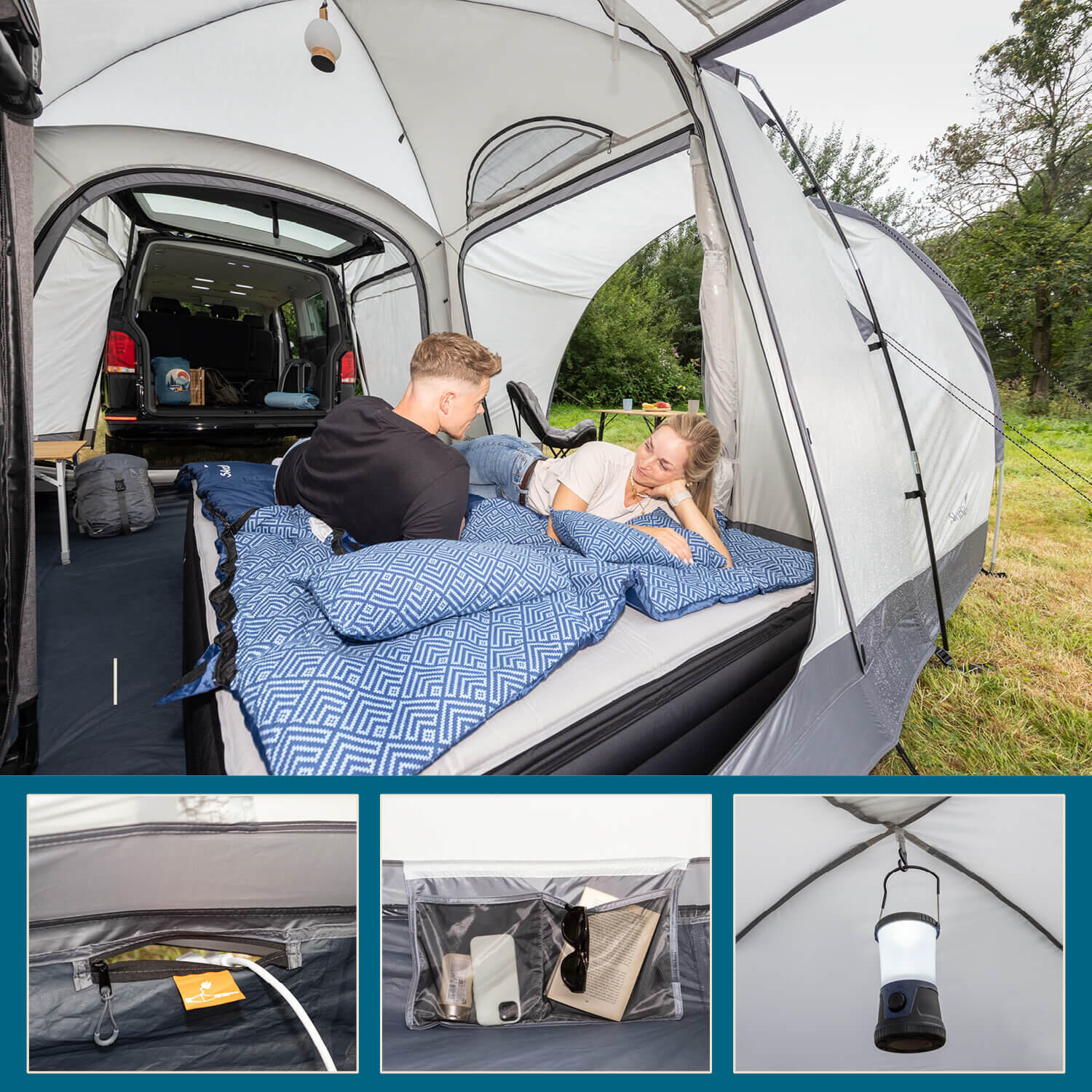 Tente dôme Pitea 4 Flex Protect Set avec sas VAN Plus - 4 personnes - Sol cousu 4/7