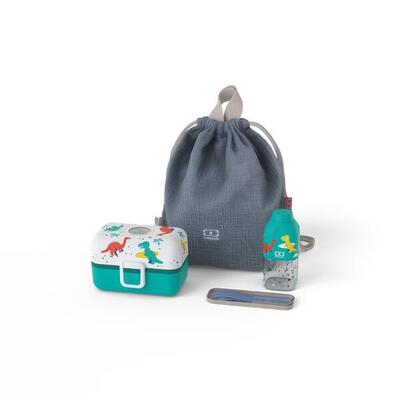 Set pranzo/merenda Blu/Beige con accessori |Bambino |Scuola picnic