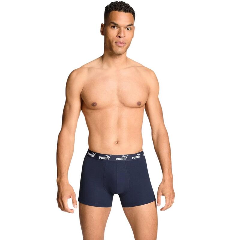 Boxeri bărbați Puma Elements Basic 2P - 95% bumbac, 5% elastan