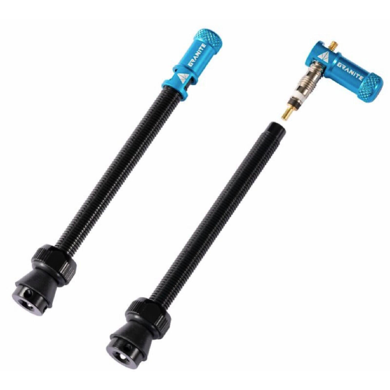 Granite - Valve Et Bouchons De Valve Demonte Obus Granite Design Cnc Juicy Nipples - Valve De Gonflage - Bleu - 80 Mm - Decathlon
