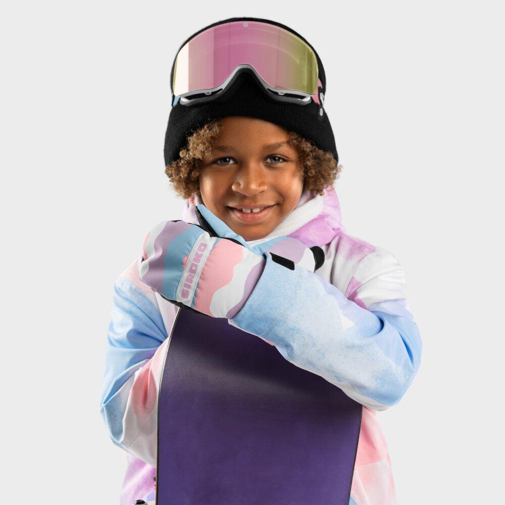 Moufles thermiques snowboard et ski enfant Sports d'hiver Enfants Mermaid Multic 4/7