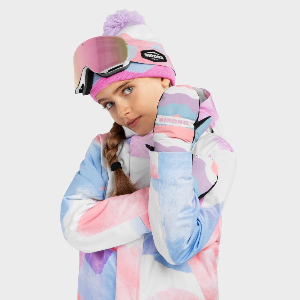 Moufles thermiques snowboard et ski enfant Sports d'hiver Enfants Mermaid Multic 5/7