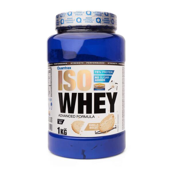 IsoWhey - 1Kg Vanilla with Quamtrax Biscuits