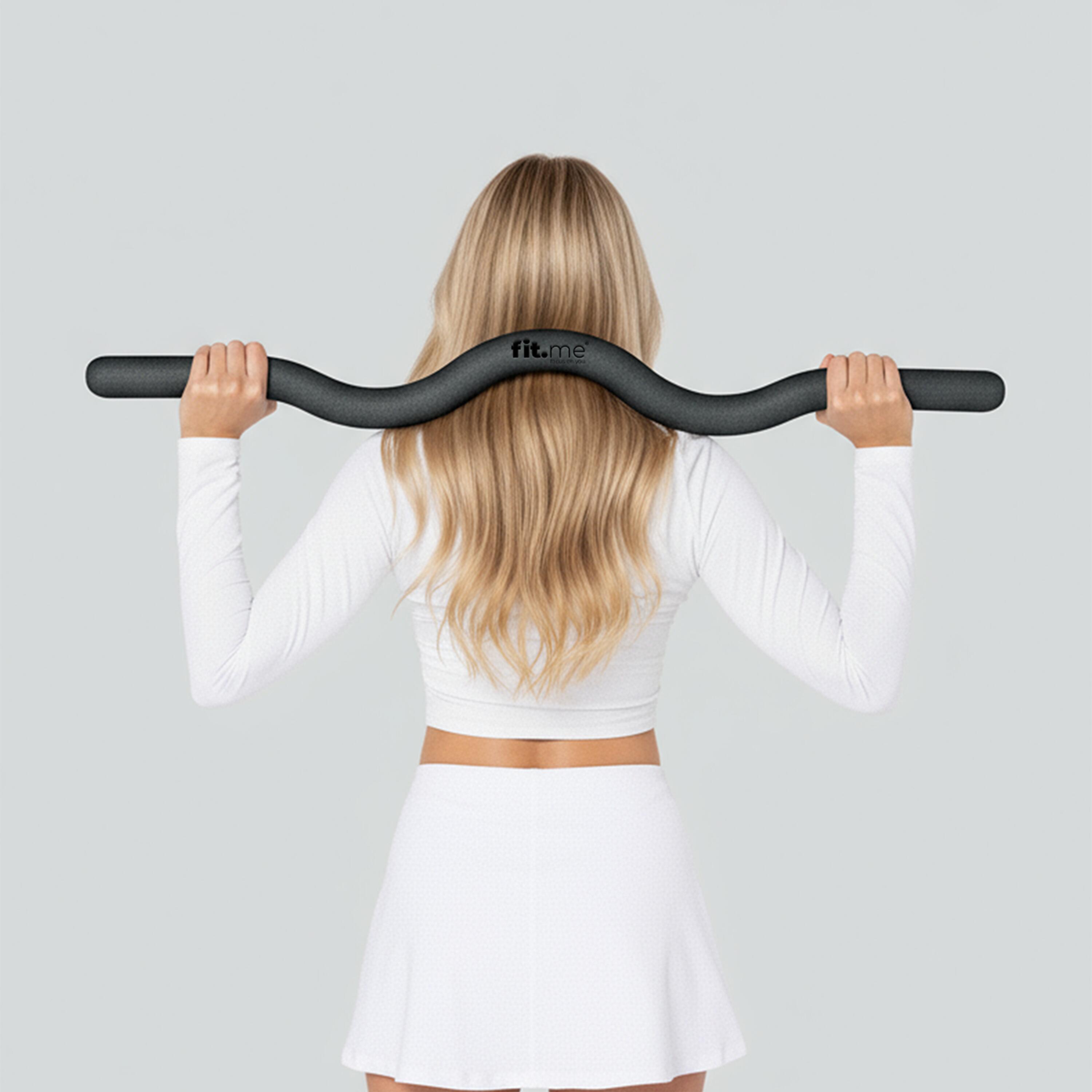 SZTANGA OBCIĄŻENIOWA ŁAMANA SILIKONOWA DO ĆWICZEŃ FITNESS PILATES 6.8 KG 4/7