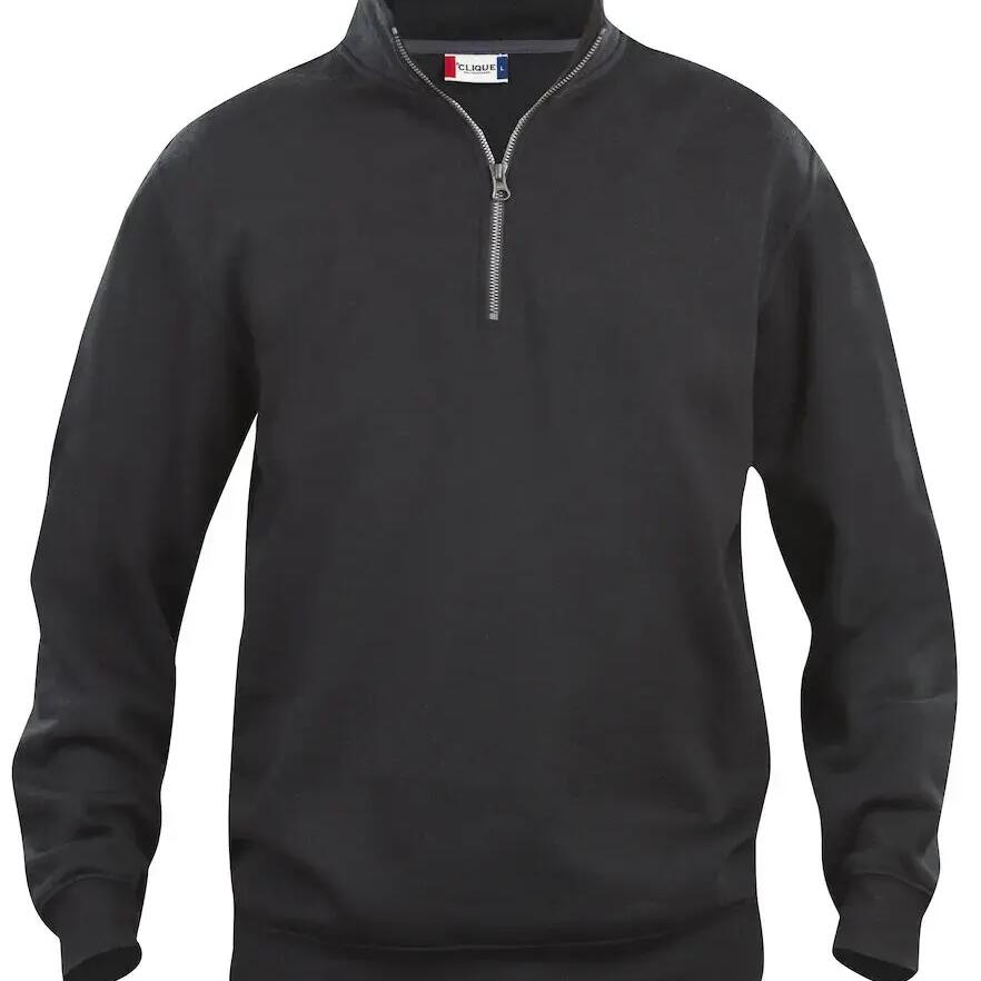 Clique Quarter Zip Classic Fit Basic Sweatshirt - Black
