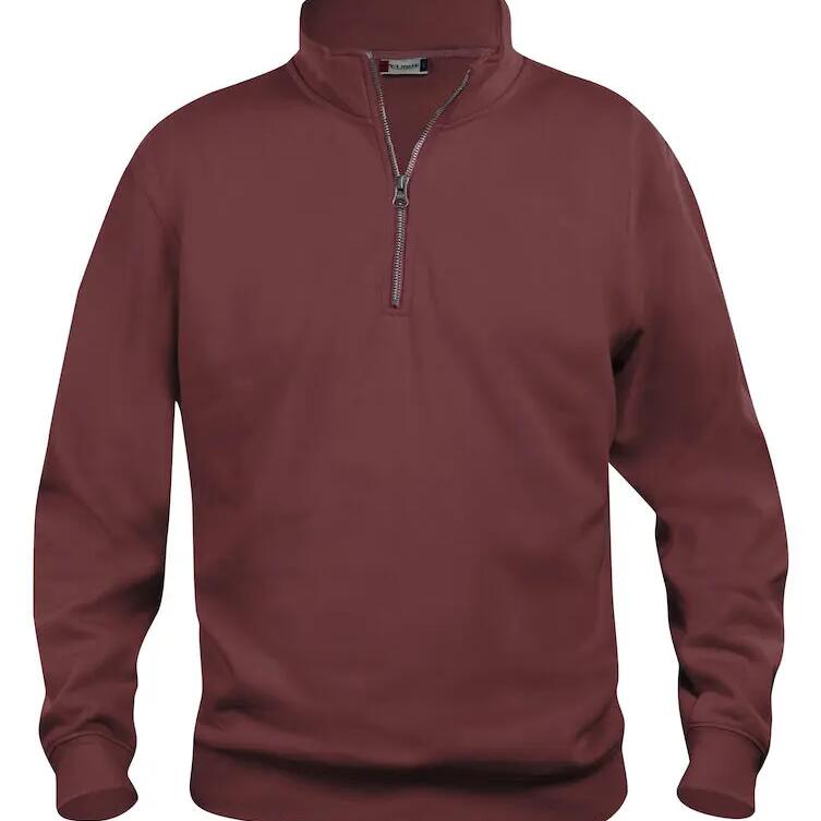 Clique Quarter Zip Classic Fit Basic Sweatshirt - BORDEAUX