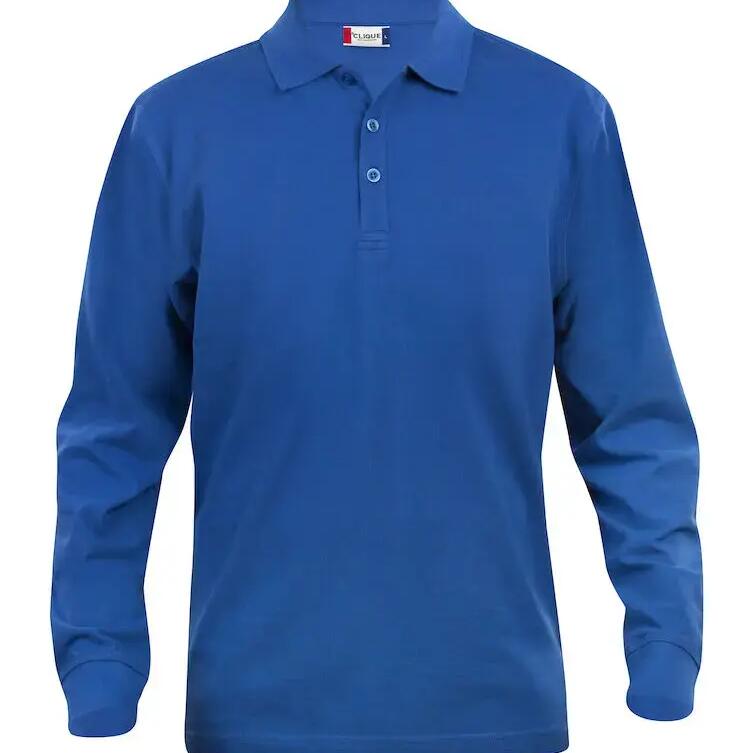 Clique Men's Classic Lincoln Long Sleeve Polo - Royal Blue