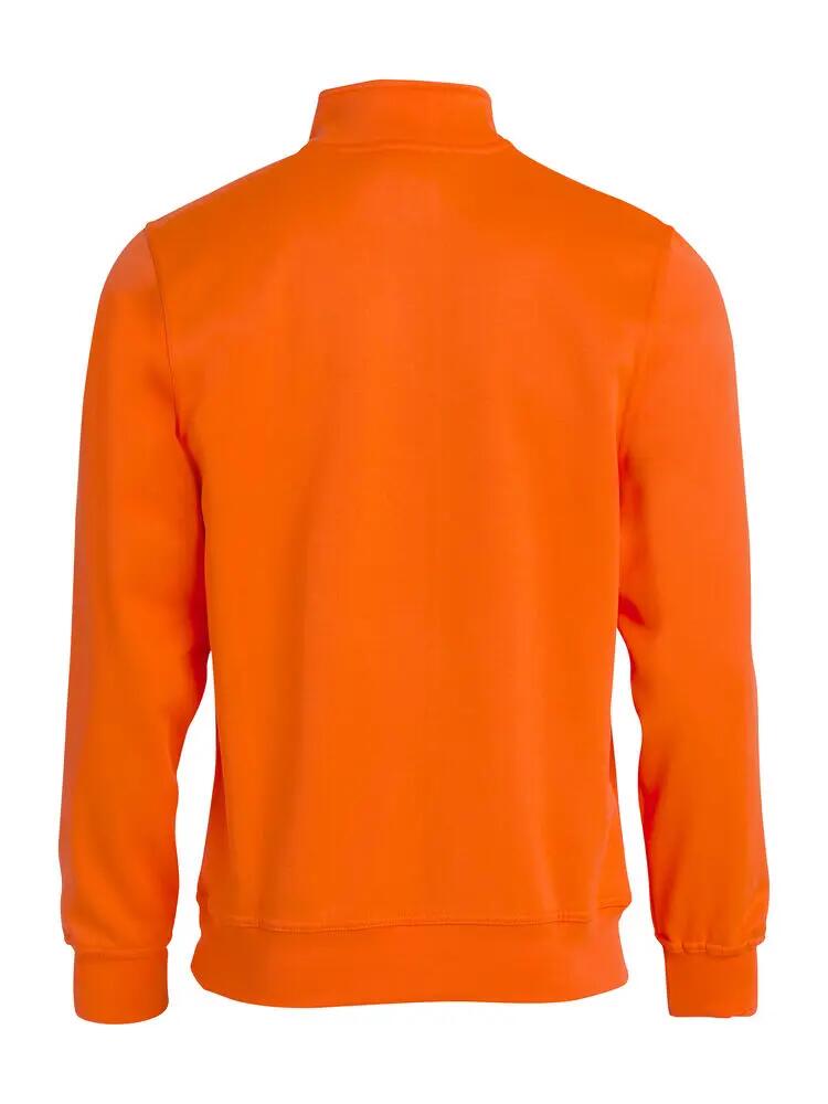 Clique Quarter Zip Classic Fit Basic Sweatshirt - Hi Vis Orange 2/4