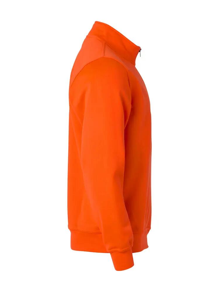 Clique Quarter Zip Classic Fit Basic Sweatshirt - Hi Vis Orange 4/4