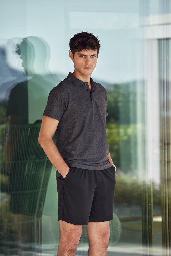 Clique Men's Regular Fit Basic Short Sleeve Polo - Anthracite Melange 2/2