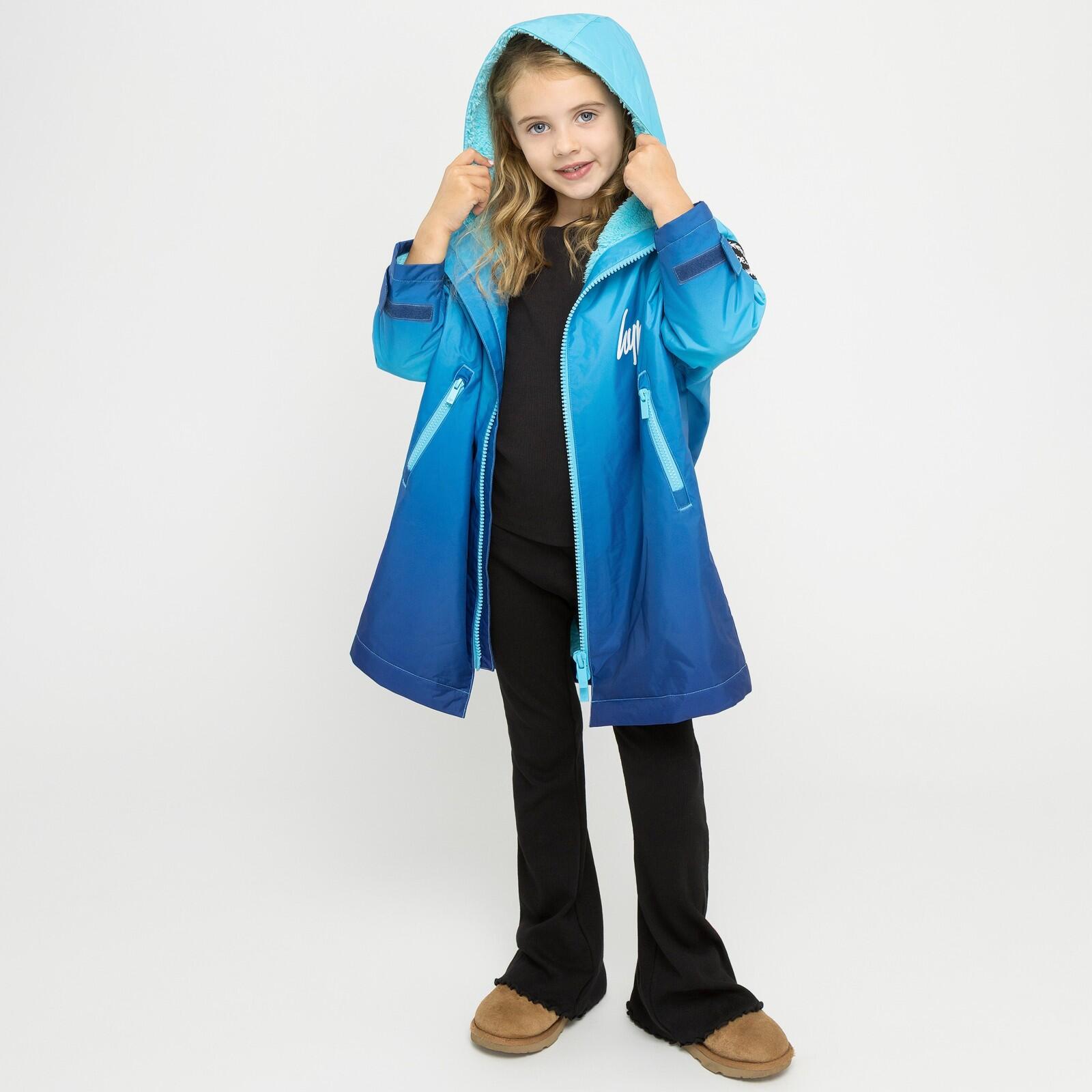 HYPE - Jungen Wechselmantel Blau Fade Warm Badeponcho Outdoor Jacke 6/7