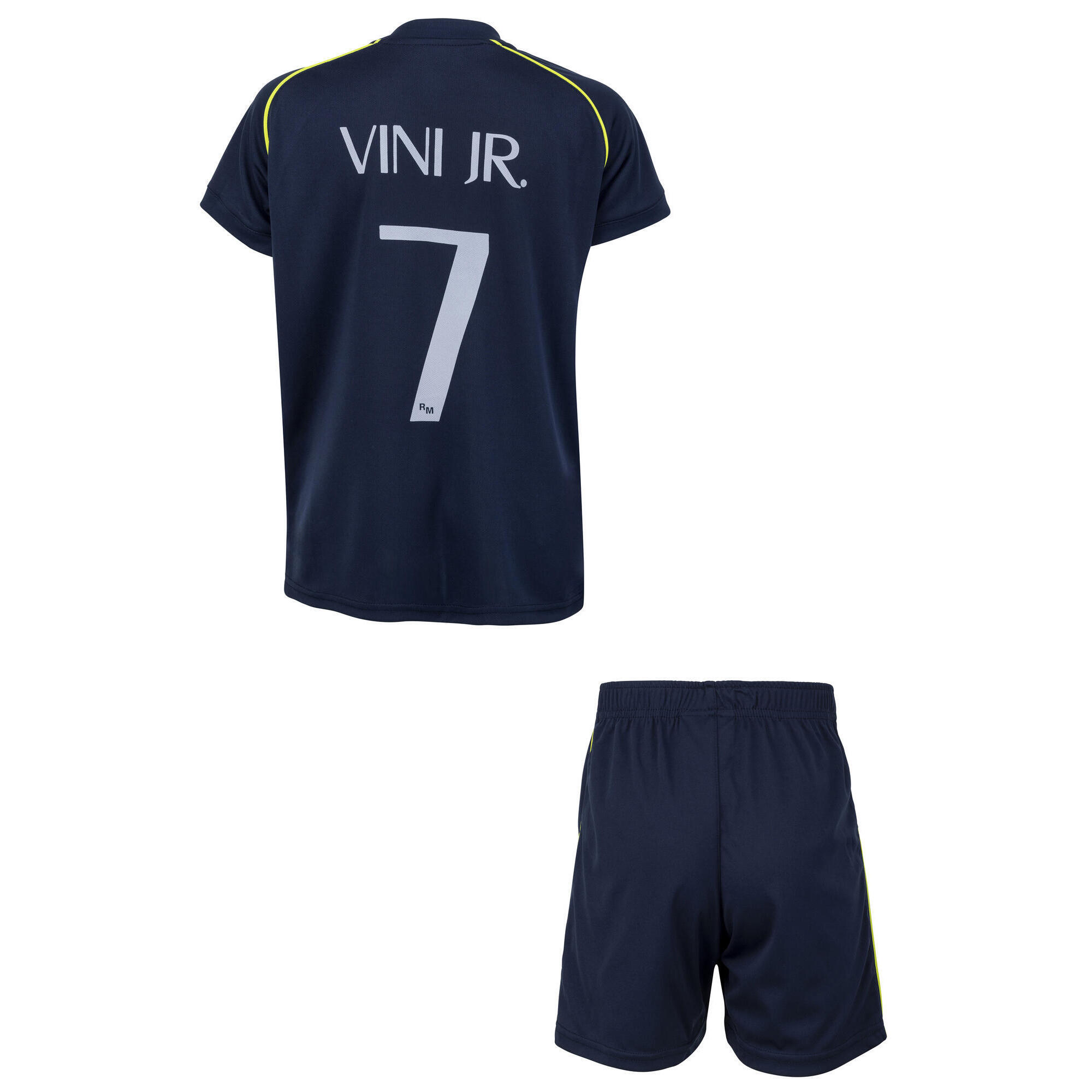 Real Madrid - Maillot Short Real Vinicius Junior - Collection Officielle Real Madrid - Maillot Manches Courtes - Bleu - Decathlon