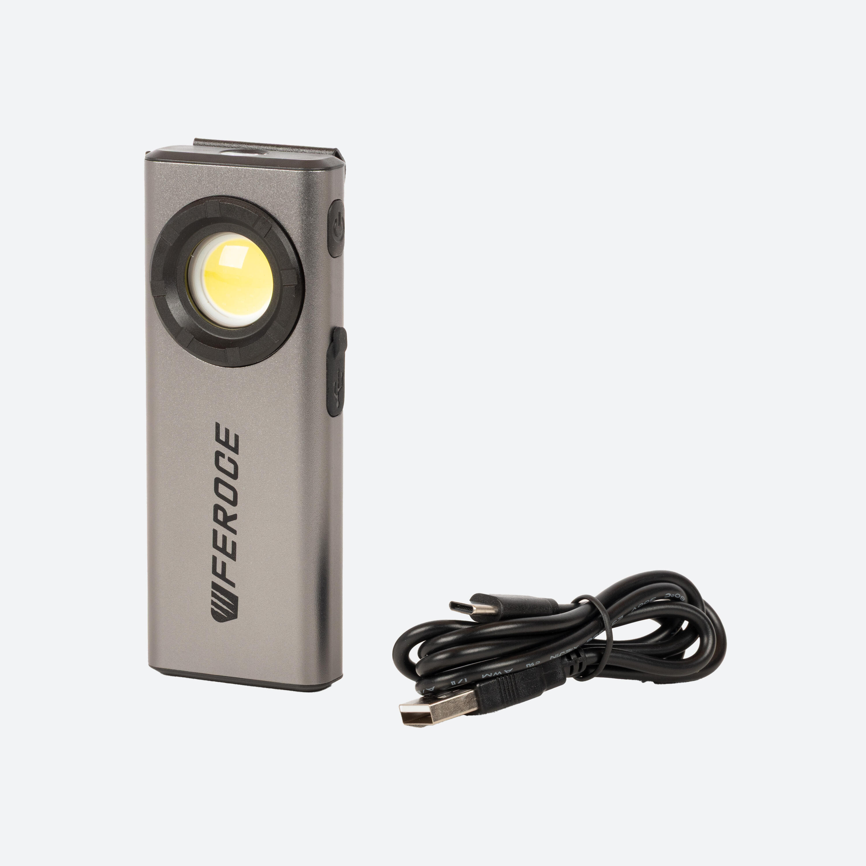 Torcia LED Ricaricabile Brennenstuhl 200 Lumen - Portatile Con Batteria 450mAh, USB-C, Magnete E Clip