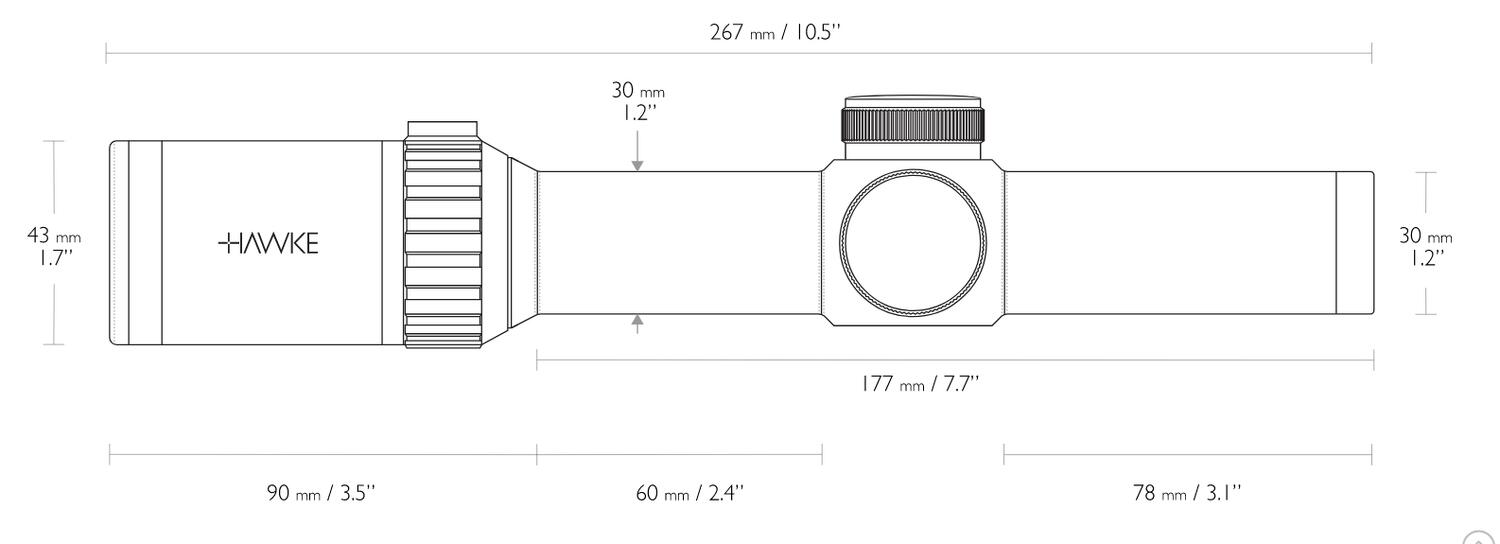 Mira Hawke Vantage 30 WA FD 1-8X24 (L4a FD) 3/4