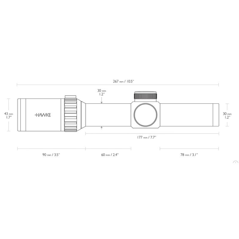 LUNETA HAWKE VANTAGE WA FD 1-8X24 L4A/IR/30MM