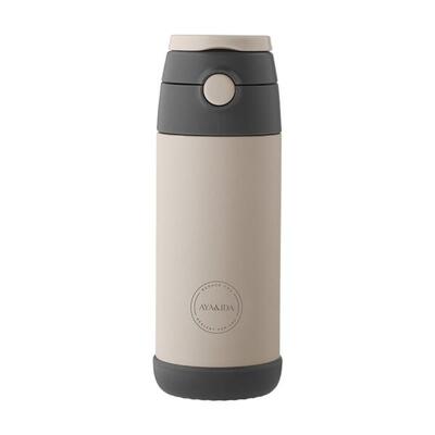 Thermobeker met rietje 885ml cream beige