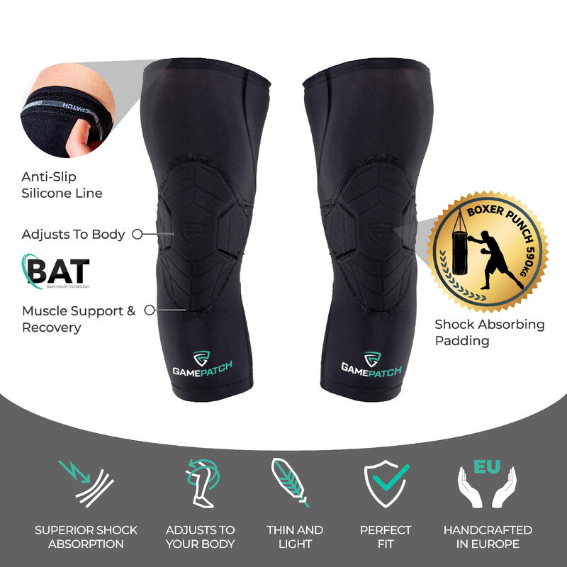 Colanti 3/4 cu Protectie pentru Genunchi GAMEPATCH Negri
